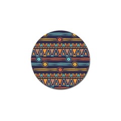 Bohemian Ethnic Seamless Pattern With Tribal Stripes Golf Ball Marker (4 Pack) by Wegoenart