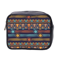 Bohemian Ethnic Seamless Pattern With Tribal Stripes Mini Toiletries Bag (two Sides) by Wegoenart