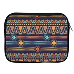 Bohemian Ethnic Seamless Pattern With Tribal Stripes Apple iPad 2/3/4 Zipper Cases Front