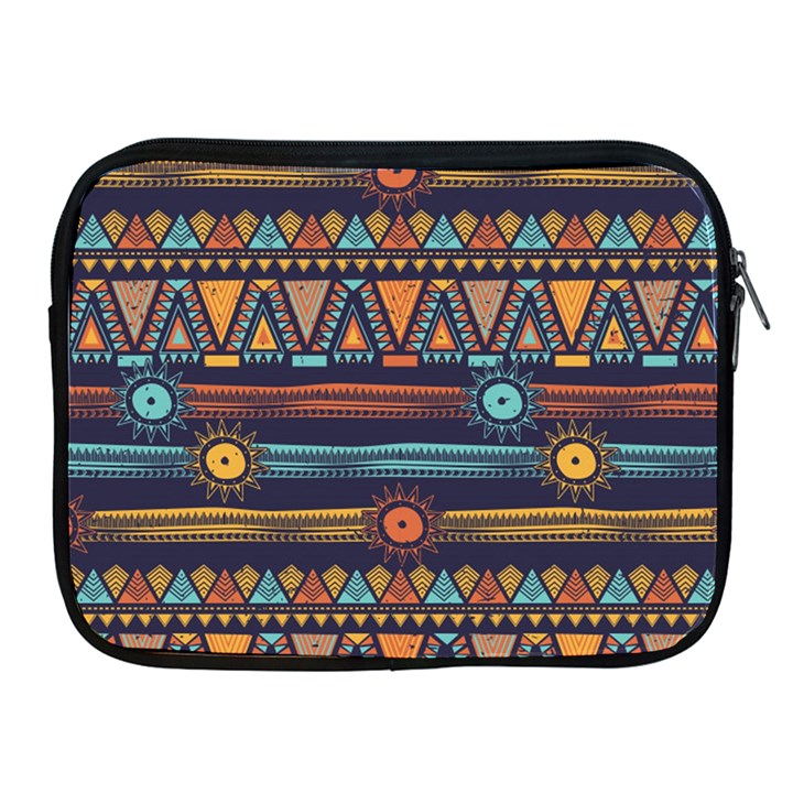 Bohemian Ethnic Seamless Pattern With Tribal Stripes Apple iPad 2/3/4 Zipper Cases