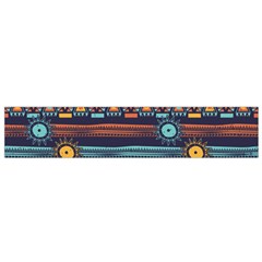 Bohemian Ethnic Seamless Pattern With Tribal Stripes Small Flano Scarf