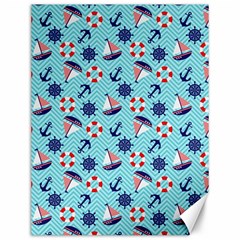 Seamless Pattern Nautical Theme Canvas 12  X 16  by Wegoenart