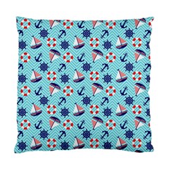 Seamless Pattern Nautical Theme Standard Cushion Case (one Side) by Wegoenart