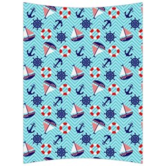 Seamless Pattern Nautical Theme Back Support Cushion by Wegoenart