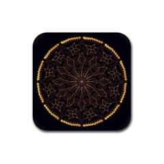 Luxury Mandala Background Rubber Coaster (square)  by Wegoenart