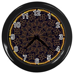 Luxury Mandala Background Wall Clock (black)