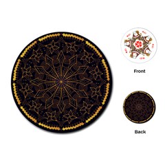 Luxury Mandala Background Playing Cards Single Design (round)