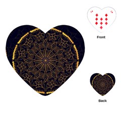 Luxury Mandala Background Playing Cards Single Design (heart) by Wegoenart