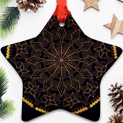 Luxury Mandala Background Star Ornament (two Sides)