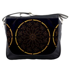 Luxury Mandala Background Messenger Bag by Wegoenart