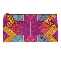 Ethnic Floral Mosaic Pattern Pencil Cases