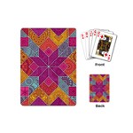 Ethnic Floral Mosaic Pattern Playing Cards Single Design (Mini) Back