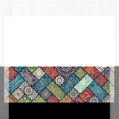 Diagonal Floral Tiles Pattern Rectangular Jigsaw Puzzl by Wegoenart