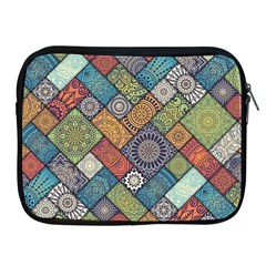 Diagonal Floral Tiles Pattern Apple Ipad 2/3/4 Zipper Cases by Wegoenart