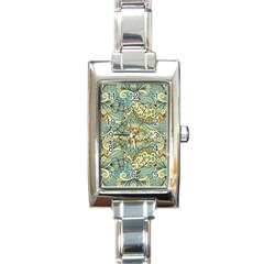 Light Colors Ethnic Decorative Pattern Batik Rectangle Italian Charm Watch by Wegoenart