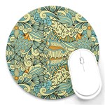 Light Colors Ethnic Decorative Pattern Batik Round Mousepads Front