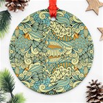 Light Colors Ethnic Decorative Pattern Batik Ornament (Round) Front