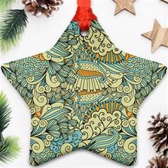 Light Colors Ethnic Decorative Pattern Batik Ornament (star)