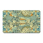 Light Colors Ethnic Decorative Pattern Batik Magnet (Rectangular) Front