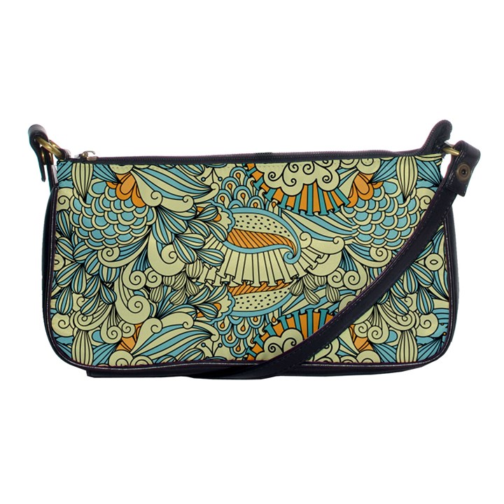 Light Colors Ethnic Decorative Pattern Batik Shoulder Clutch Bag