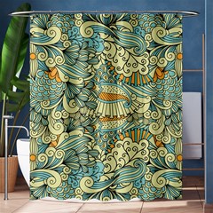 Light Colors Ethnic Decorative Pattern Batik Shower Curtain 60  x 72  (Medium) 