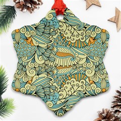 Light Colors Ethnic Decorative Pattern Batik Snowflake Ornament (two Sides)