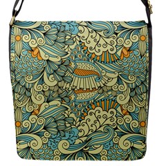 Light Colors Ethnic Decorative Pattern Batik Flap Closure Messenger Bag (s) by Wegoenart