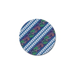 Indonesian Combination Batik With Dominant Blue Color Golf Ball Marker (10 Pack) by Wegoenart