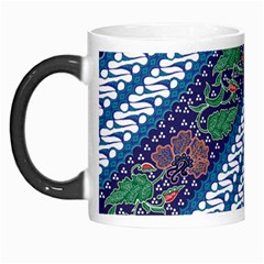 Indonesian Combination Batik With Dominant Blue Color Morph Mugs by Wegoenart