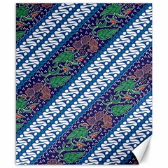 Indonesian Combination Batik With Dominant Blue Color Canvas 8  X 10  by Wegoenart