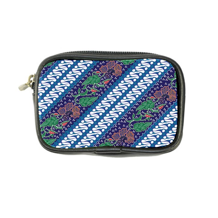 Indonesian Combination Batik With Dominant Blue Color Coin Purse