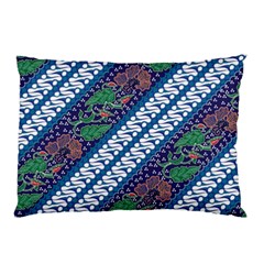 Indonesian Combination Batik With Dominant Blue Color Pillow Case (two Sides) by Wegoenart