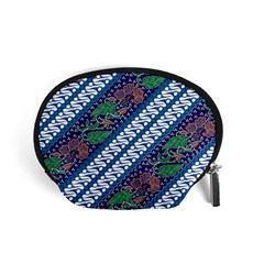 Indonesian Combination Batik With Dominant Blue Color Accessory Pouch (small) by Wegoenart