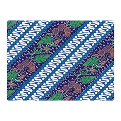 Indonesian Combination Batik With Dominant Blue Color Double Sided Flano Blanket (mini)  by Wegoenart