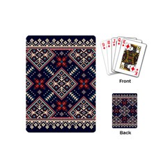 Ukrainian Folk Seamless Pattern Ornament Playing Cards Single Design (mini) by Wegoenart