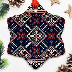 Ukrainian Folk Seamless Pattern Ornament Ornament (snowflake)