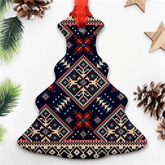 Ukrainian Folk Seamless Pattern Ornament Christmas Tree Ornament (two Sides)