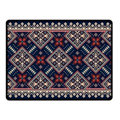 Ukrainian Folk Seamless Pattern Ornament Double Sided Fleece Blanket (small)  by Wegoenart