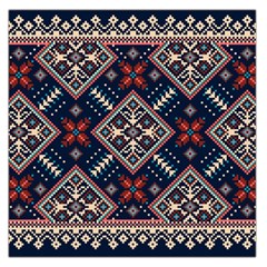 Ukrainian Folk Seamless Pattern Ornament Large Satin Scarf (square) by Wegoenart