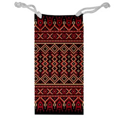 Illustration Ukrainian Folk Seamless Pattern Ornament Jewelry Bag by Wegoenart