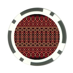 Illustration Ukrainian Folk Seamless Pattern Ornament Poker Chip Card Guard