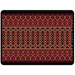 Illustration Ukrainian Folk Seamless Pattern Ornament Double Sided Fleece Blanket (large) 