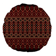 Illustration Ukrainian Folk Seamless Pattern Ornament Large 18  Premium Flano Round Cushions