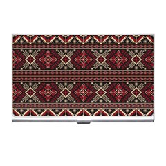 Ukrainian Folk Seamless Pattern Ornament Business Card Holder