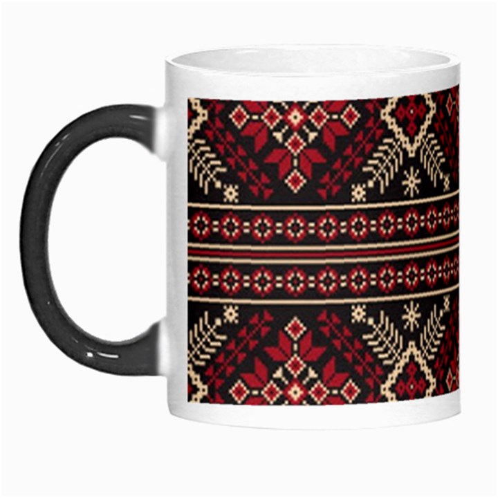 Ukrainian Folk Seamless Pattern Ornament Morph Mugs