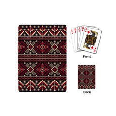 Ukrainian Folk Seamless Pattern Ornament Playing Cards Single Design (mini)