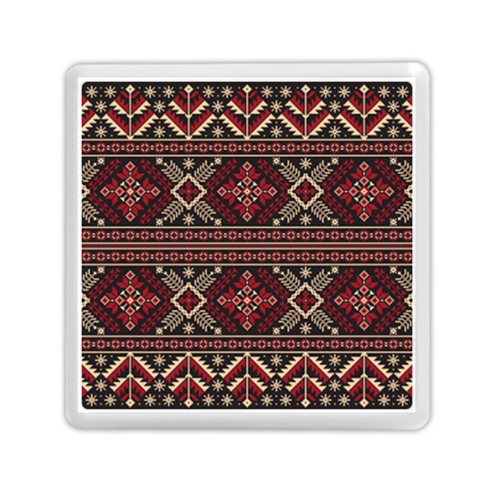 Ukrainian Folk Seamless Pattern Ornament Memory Card Reader (Square)