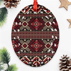 Ukrainian Folk Seamless Pattern Ornament Ornament (oval Filigree)