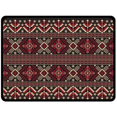 Ukrainian Folk Seamless Pattern Ornament Double Sided Fleece Blanket (large) 