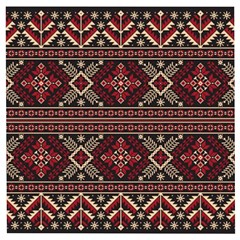 Ukrainian Folk Seamless Pattern Ornament Wooden Puzzle Square